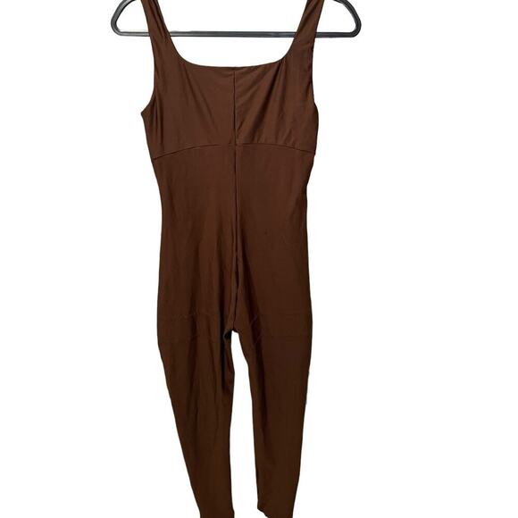 Popilush The Shapewear Jumpsuit Seamless Square Neck One Piece Brown Size Large - Picture 4 of 6